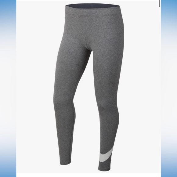 Nike NSW Swoosh Tights Big Kids girls gray Leggings | Kids size XL - Picture 6 of 7